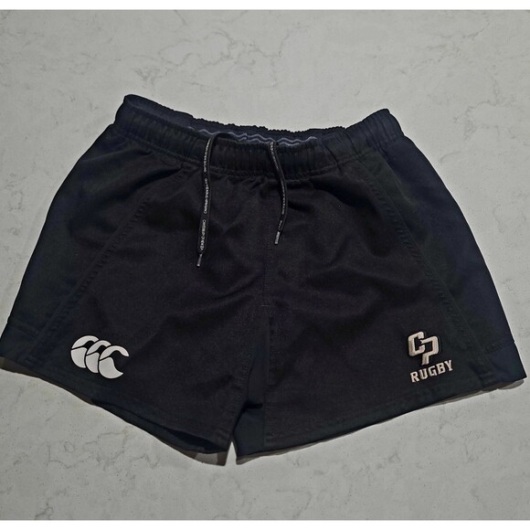 Canterbury Rugby Shorts Mens Large Black Adjustable Waist Drawstring New Zealand - Picture 1 of 8